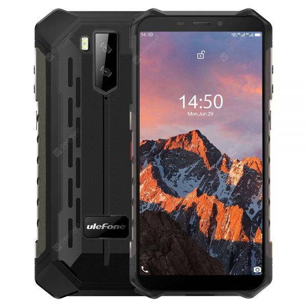 Ulefone Armor X5 Pro Rugged Waterproof Smartphone 4GB + 64GB Android 10.0 Cell Phone NFC 4G LTE Phone Global Version