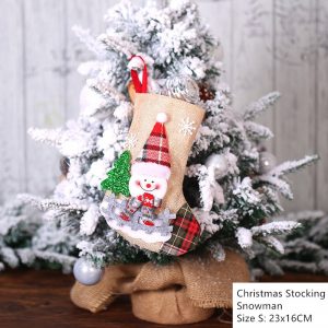 New Year Christmas Stocking Sack Xmas Gift Candy Bag Noel Christmas Decorations for Home Natal Navidad Sock Christmas Tree Decor