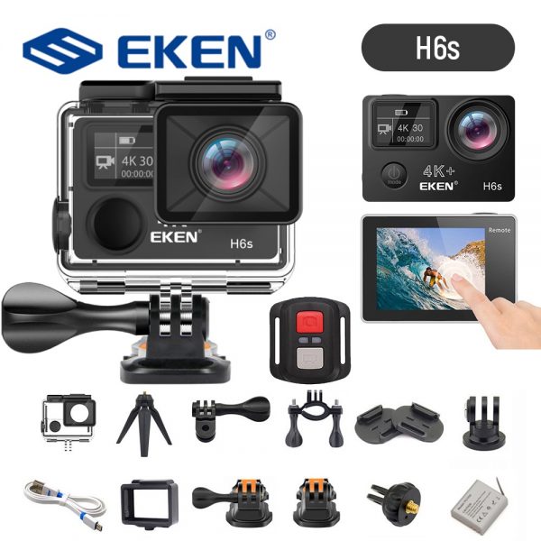 EKEN H6s 4K Ultra HD 14MP EIS Action Camera Wiht Remote Control A12 Chip 30m Waterproof Panasonic Sensor Sport Camera