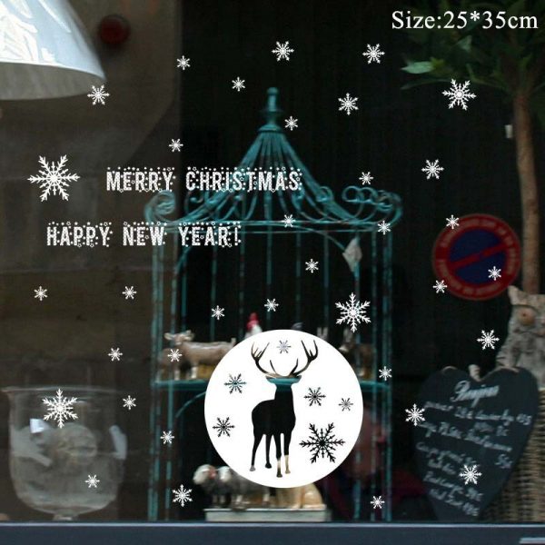 Christmas Window Stickers Christmas Decorations for Home Navidad 2020 Christmas Ornaments Xmas Party Decor Happy New Year 2021