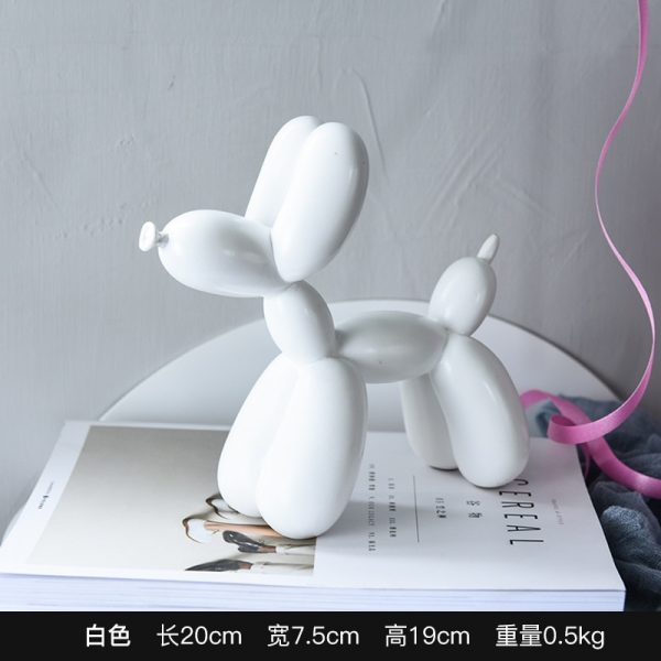 Balloon Dog Desktop Ornament Living Room Sculpture Decor Nordic Style Figurine Resin Cretative Animal Craft Statue Home Art Gift