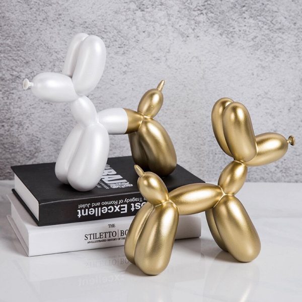 Balloon Dog Desktop Ornament Living Room Sculpture Decor Nordic Style Figurine Resin Cretative Animal Craft Statue Home Art Gift