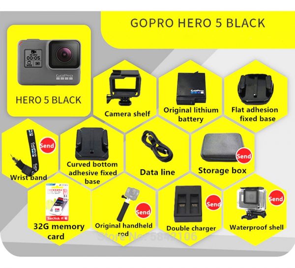 Gopro HERO 5 Black Action Camera Outdoor Sports Camera with 4K Ultra HD Video gopro 5