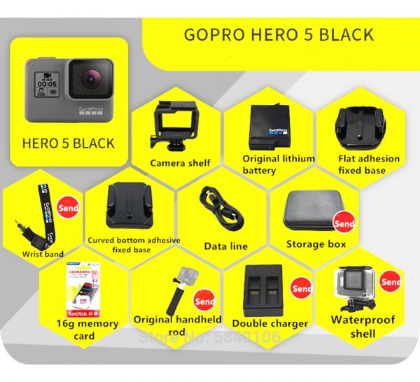 Gopro HERO 5 Black Action Camera Outdoor Sports Camera with 4K Ultra HD Video gopro 5