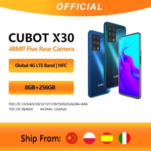 Cubot X30 Cellphone Global Version 48MP Five Camera 32MP Selfie 8GB 256GB NFC 6.4" Fullview Display Android 10 Celular 4G LTE