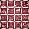 Christmas Cartoon Santa Claus Elk Cushion Cover Red Plaid Throw Pillow Christmas Ornaments Natale 2020 Xmas Gifts Sofa Cushions