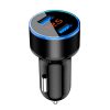 2.1A Dual USB Car Charger 2 Port LCD Display 12-24V Cigarette Socket Lighter