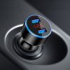 2.1A Dual USB Car Charger 2 Port LCD Display 12-24V Cigarette Socket Lighter