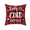 Christmas Cartoon Santa Claus Elk Cushion Cover Red Plaid Throw Pillow Christmas Ornaments Natale 2020 Xmas Gifts Sofa Cushions