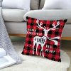 Christmas Cartoon Santa Claus Elk Cushion Cover Red Plaid Throw Pillow Christmas Ornaments Natale 2020 Xmas Gifts Sofa Cushions