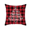 Christmas Cartoon Santa Claus Elk Cushion Cover Red Plaid Throw Pillow Christmas Ornaments Natale 2020 Xmas Gifts Sofa Cushions