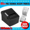 Black 300mm/sec 80mm Thermal Dot Receipt Printer