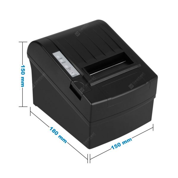 Black 300mm/sec 80mm Thermal Dot Receipt Printer