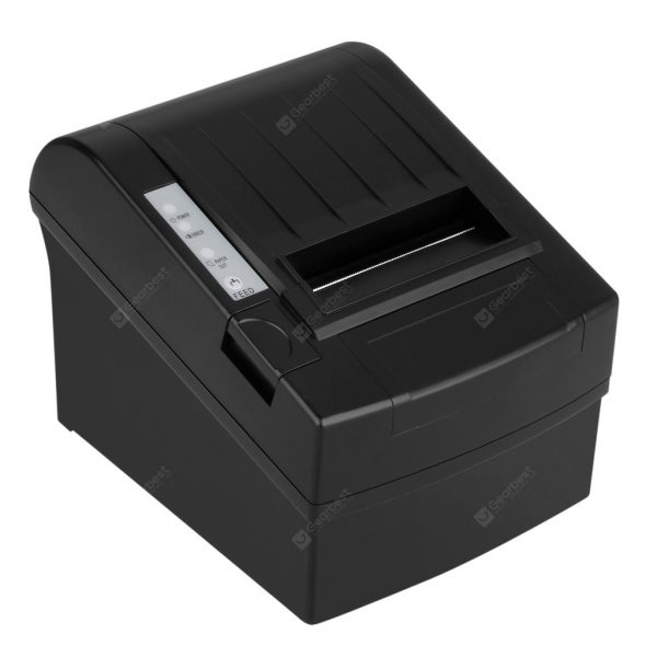 Black 300mm/sec 80mm Thermal Dot Receipt Printer