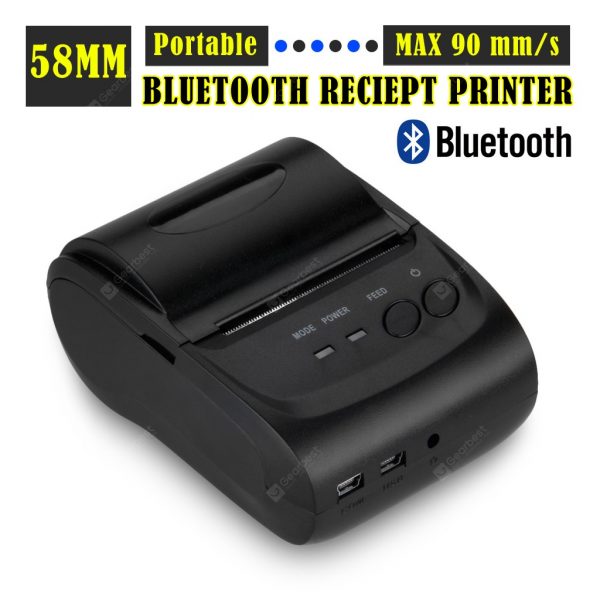 Portable Bluetooth Wireless 58mm Thermal Dot Receipt Printer