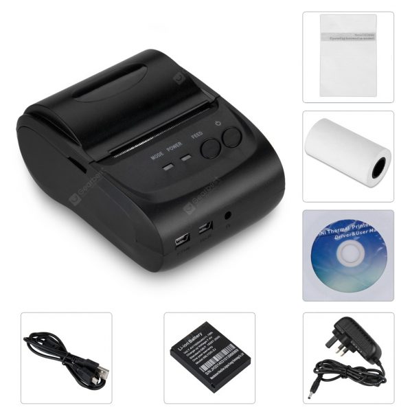 Portable Bluetooth Wireless 58mm Thermal Dot Receipt Printer