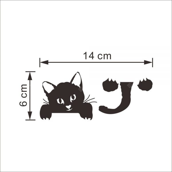 Cute Kitten Switch Sticker PVC Removable Wall Stickers