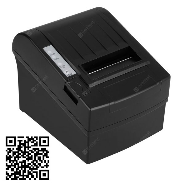 Black 300mm/sec 80mm Thermal Dot Receipt Printer