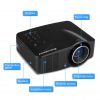 Excelvan Portable LED wifi Android Projector 640*480 AV/HDMI out/USB/SD home theater black AU