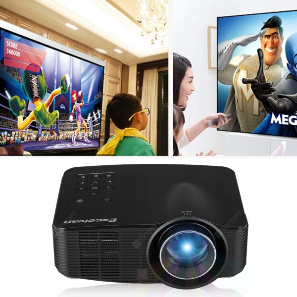 Excelvan Portable LED wifi Android Projector 640*480 AV/HDMI out/USB/SD home theater black AU