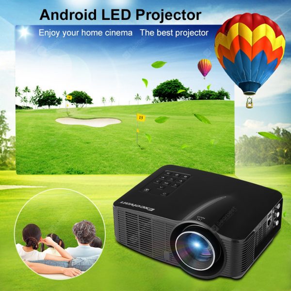 Excelvan Portable LED wifi Android Projector 640*480 AV/HDMI out/USB/SD home theater black AU