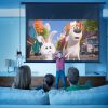 Excelvan 120-inch 16:9 1.2 Gain Wall Ceiling Electric Motorized HD Projector Screen with Remote Control Up and Down for Home and Office