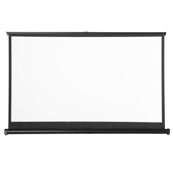 Exquizon Mini Retractable 50 Inch Table-Top Projection Screen Suitable for 16:9 Aspect Ratio HD Movies in Outdoor Indoor Home Cinema Presentations in Business