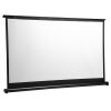 Exquizon Mini Retractable 50 Inch Table-Top Projection Screen Suitable for 16:9 Aspect Ratio HD Movies in Outdoor Indoor Home Cinema Presentations in Business