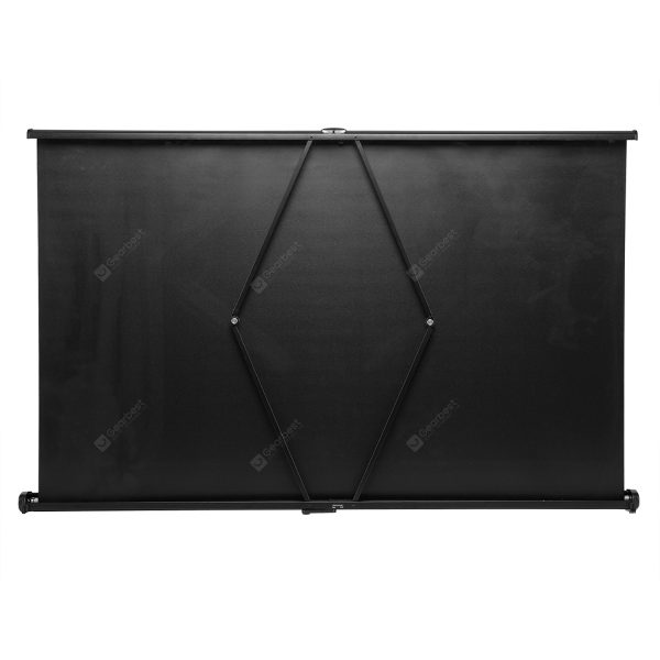 Exquizon Mini Retractable 50 Inch Table-Top Projection Screen Suitable for 16:9 Aspect Ratio HD Movies in Outdoor Indoor Home Cinema Presentations in Business