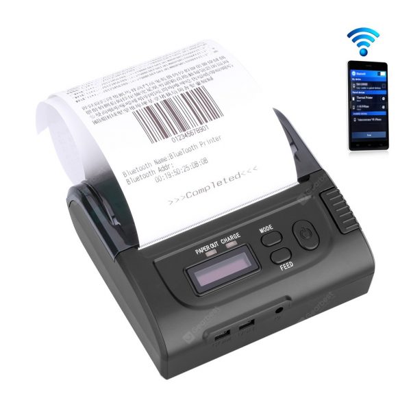 Excelvan Portable Bluetooth Wireless 80mm Thermal Dot Receipt Printer EU