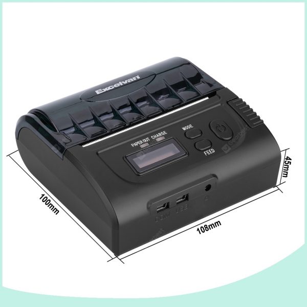 Excelvan Portable Bluetooth Wireless 80mm Thermal Dot Receipt Printer EU