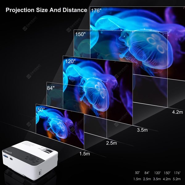 Exquizon T5 Mini Portable Multimedia LCD Projector