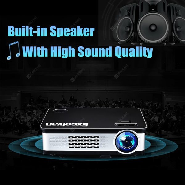 Excelvan Z720 1280*768 Native Resolution 3300 Lumens Z720 Multimedia Projector Support 1080P With HDMI VGA USB*2 AV Interfaces For Home Cinema Game Outdoor Movie