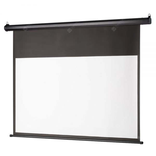 Excelvan 100-inch 16:9 1.2 Gain Wall Ceiling Electric Motorized HD Projector Screen with Remote Control