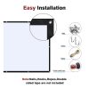 Excelvan 16:9 Collapsible White Portable Projector Cloth Screen With Hanging Hole For Home And Outdoor Use