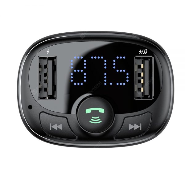 Baseus S - 09A Bluetooth 4.2 Car Charger FM Transmitter MP3 Player Dual USB