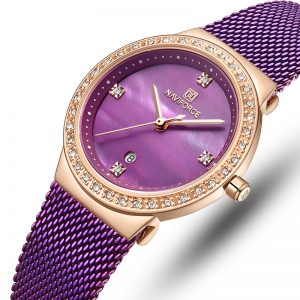 NAVIFORCE 5005 Diamonds Casual Style Ladies Wrist Watch