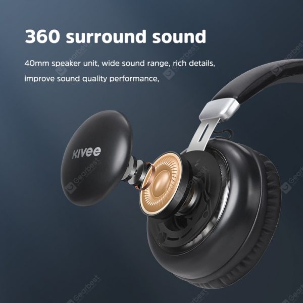 KIVEE BXV2 Fashion V5.0 HiFi Bluetooth Headphones Wireless Headset Gamer Multifunction Earphone For IPhone Xiaomi Huawei Phone