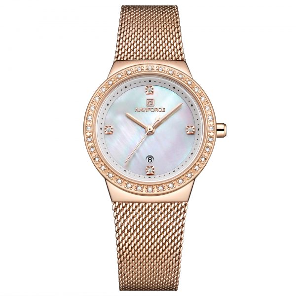 NAVIFORCE 5005 Diamonds Casual Style Ladies Wrist Watch