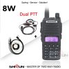 Upgrade BaoFeng UV-82 8W Optionl 5W Baofeng UV 82 Walkie Talkie 10 KM Baofeng 8W Ham Radio 10KM Dual PTT 82HP UV-9R GT-3TP UV-5R