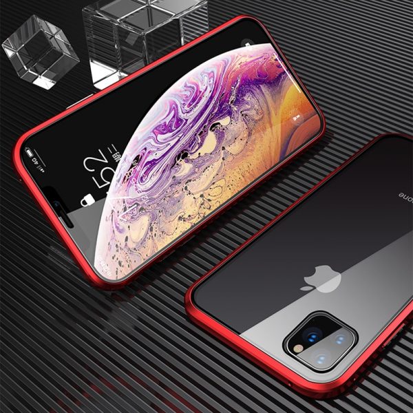 Magnetic Attraction Case For iPhone 11 Pro Max SE 2020 Shockproof Case For iPhone 6 6s 7 8 Plus Tempered Glass Back Cover