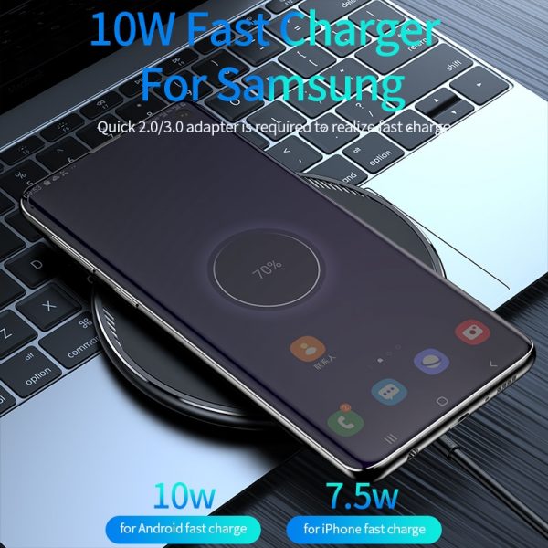 KUULAA Qi Wireless Charger For iPhone 11 Pro 8 X XR XS Max 10W Fast Wireless Charging for Samsung S10 S9 S8 USB Charger Pad