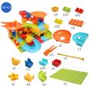 Marble Race Run Block Big Size Compatible Duploed Building Blocks Plastic Funnel Slide DIY Assembly Bricks Toys For Children