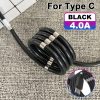 Magic Rope USB-C Magnetic Cable Type C USB Cable 4A Phone Fast Charging Data Sync Cord For Samsung A51 S10 S20 Charging Cable