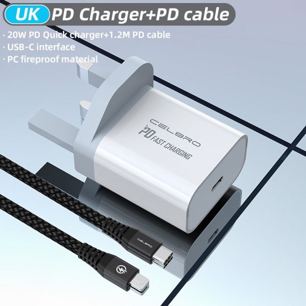 For Iphone 12 Charger PD 20W Usb C Adapter Type C Cargador for IPhone 12 Pro Max i Phone Charger Fast Usb Chargers EU US UK Plug