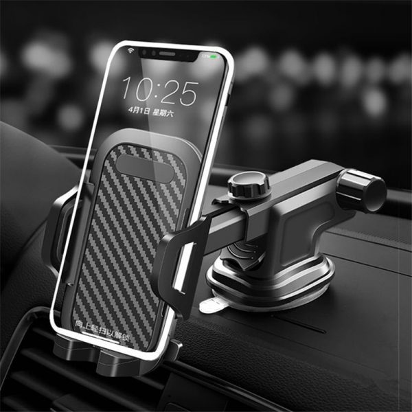 2020 New Long Arm Sucker Gravity Car Mobile Phone Holder Stand Universal Dashboard Clip Support For iPhone 11 PRO Accessories