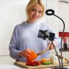 2020 Selfie Ring Light With Flexible Mobile Phone Holder Lazy Bracket Desk Lamp LED For Youtube Live Stream Office Kitchen Stand