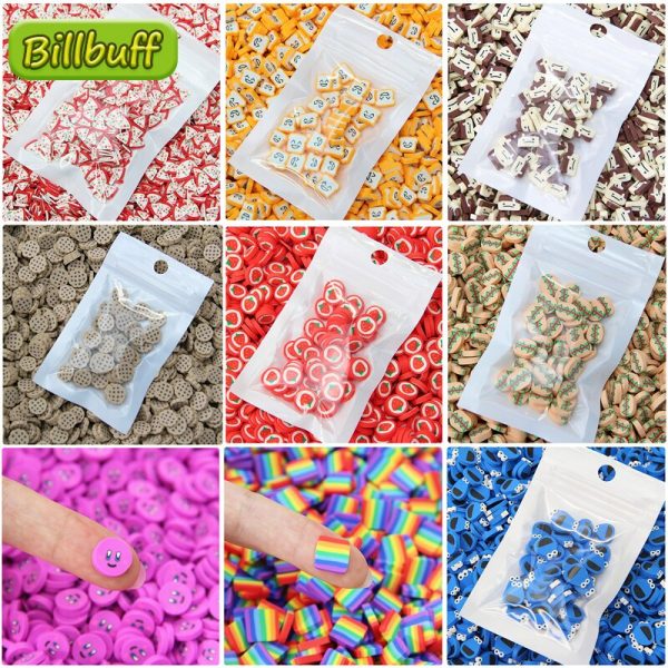 10g DIY Simulation Food Slice Slimes Additives Soft Slice for Nail Art Beauty Decor Slimes Filler Supplies Charms Accessories To