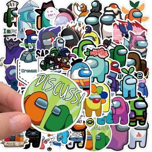 10/50Pcs New Among Us Game Stickers Waterproof Laptop Helmet Decals Stickers Kids Cartoon Skateboard Luggage Stationery Toys