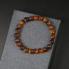 Fashion 8mm Natural Stone Beads Bracelet Men Women Tiger Eye Lava Hematite Strand Bracelet&Bangles Healing Yoga Pulsera Jewelry